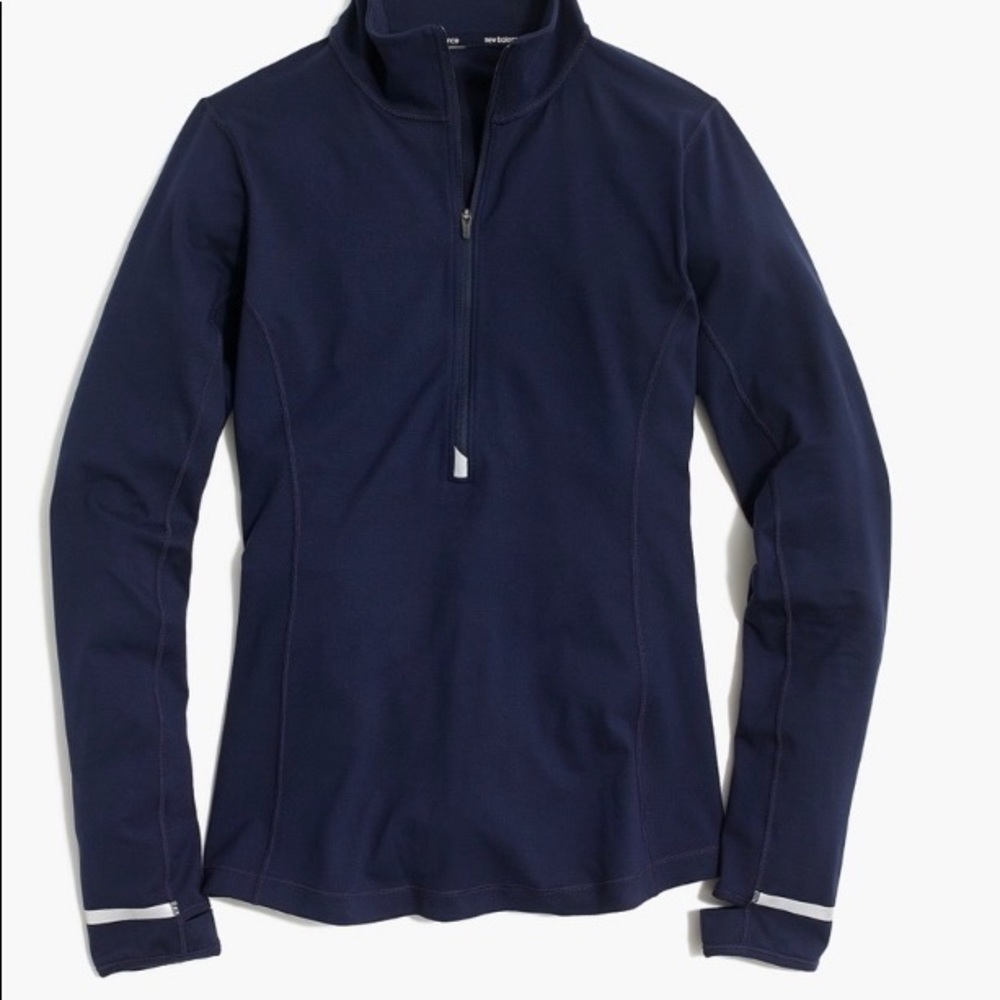 NWT New Balance for J.Crew Half-zip activewear top